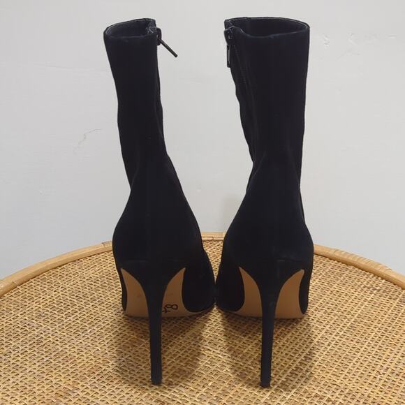 Steve Madden Wagner Heeled Pointed Toe Leather Stiletto Boots Black Wmns Size 10 - Picture 4 of 8